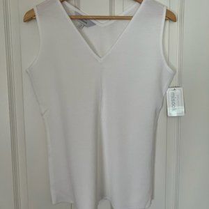 NWT Misook Double V-neck Knit Tank Top